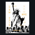 New York City nyc Statue of Liberty Pop Art Poster<br><div class="desc">New York City nyc Statue of Liberty Pop Art</div>