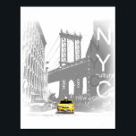 New York City Nyc Yellow Taxi Brooklyn Bridge Poster<br><div class="desc">New York City Nyc Yellow Taxi Brooklyn Bridge Pop</div>