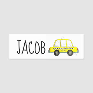 New York City NYC Yellow Taxi Cab Driver Manhattan Namensschild
