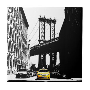 New York City Nyc Yellow Taxi Pop Art Fliese