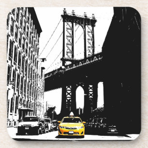 New York City Nyc Yellow Taxi Pop Art Getränkeuntersetzer