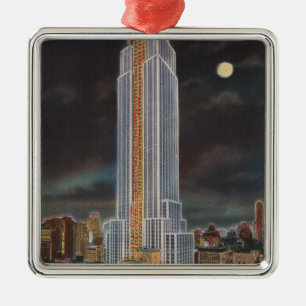 New York City, NYEmpire Staat Gbd herein Silbernes Ornament