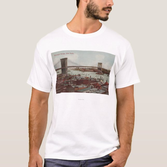 New York City, NYView der Brooklyn-Brücke T-Shirt (Vorderseite)