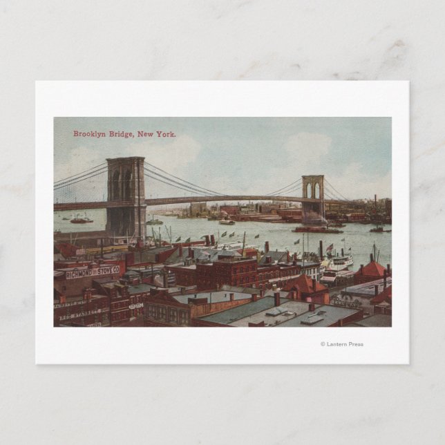 New York City, NYView von der Brooklyn Bridge Postkarte (Vorderseite)