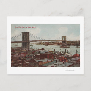 New York City, NYView von der Brooklyn Bridge Postkarte