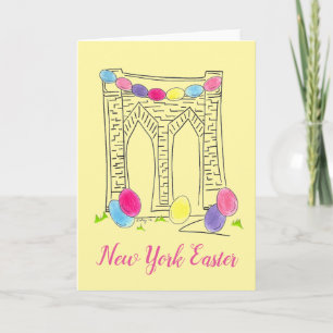 New York City Oaster Brooklyn Bridge Egg Hunt NYC Feiertagskarte