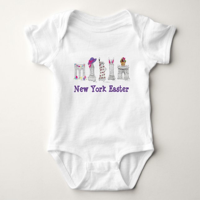 New York City Oaster NYC Brooklyn Sehenswürdigkeit Baby Strampler (Vorderseite)