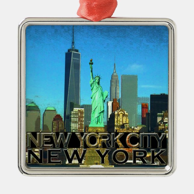 New York City Ornament Aus Metall (Vorne)