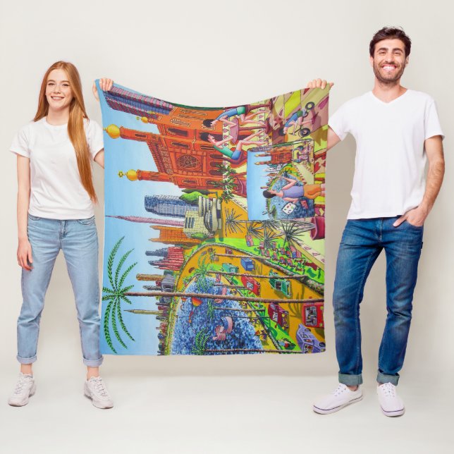 New York City Painting Fleecedecke (Beispiel)