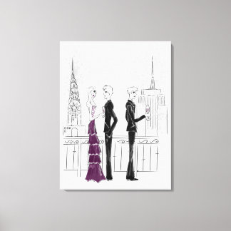 New York City Party Stretched Canvas Print Leinwanddruck