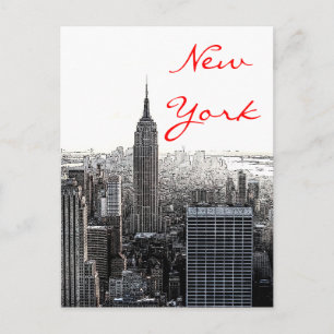New York City Pop Art Script Postcard Postkarte