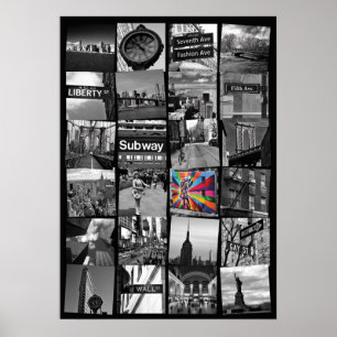 New York City Poster - Collage of photograps