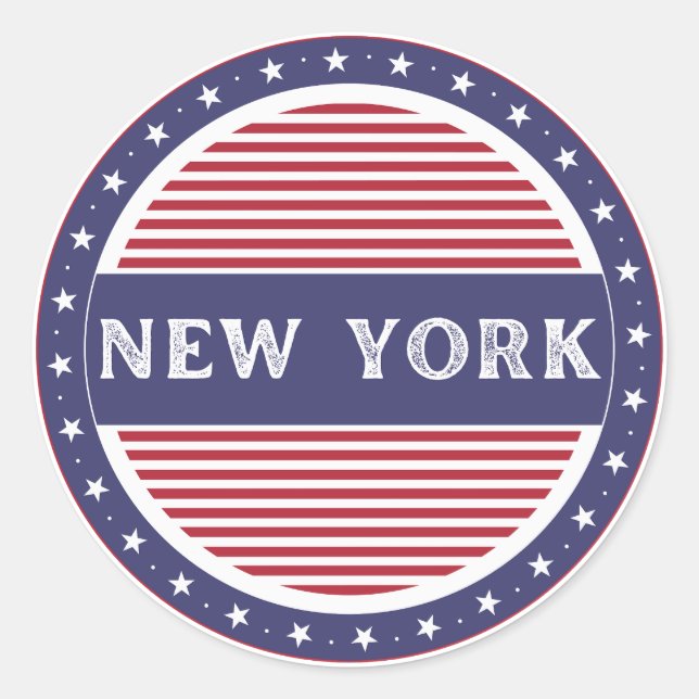 New York City Pride Emblem – American Identity Runder Aufkleber (Vorderseite)