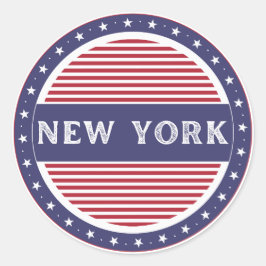 New York City Pride-Emblem – Amerikanische Identit Runder Aufkleber