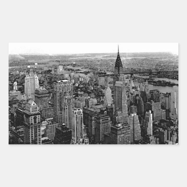 New York City Rectangle Sticker (Vorderseite)