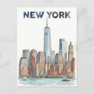 New York City Reise-Postkarte Postkarte