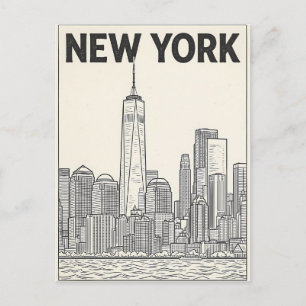 New York City Reise-Postkarte Postkarte