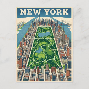 New York City Reise-Postkarte Postkarte