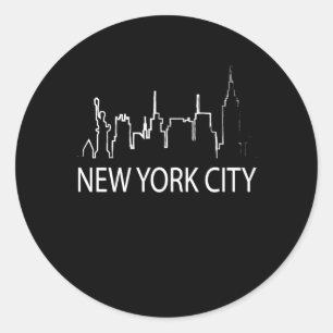 New York City Retro Vintage Geschenk Souvenir Runder Aufkleber