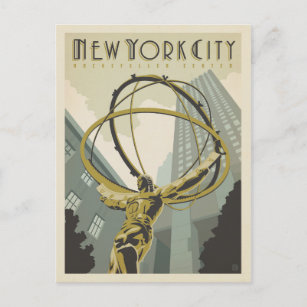 New York City   Rockefeller Center Postkarte