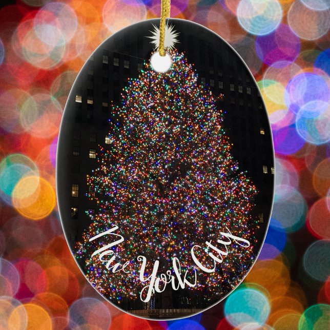 New York City Rockefeller Center Weihnachtsbaum Keramik Ornament (NYC Ornament)