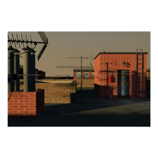 New York City roof Poster (Vorderseite)