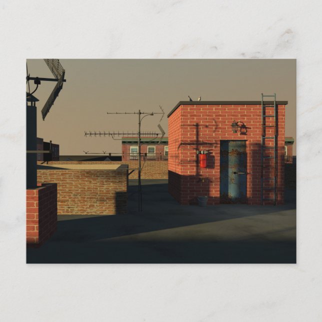 New York City roof Postkarte (Vorderseite)