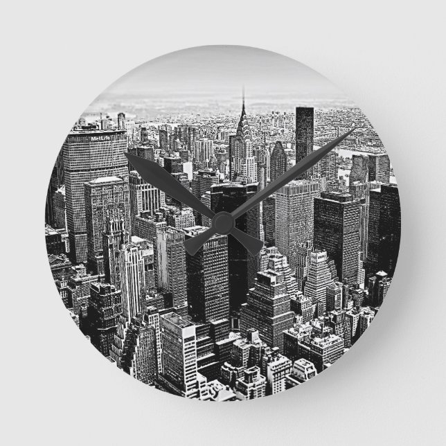 New York City Runde Wanduhr (Vorderseite)