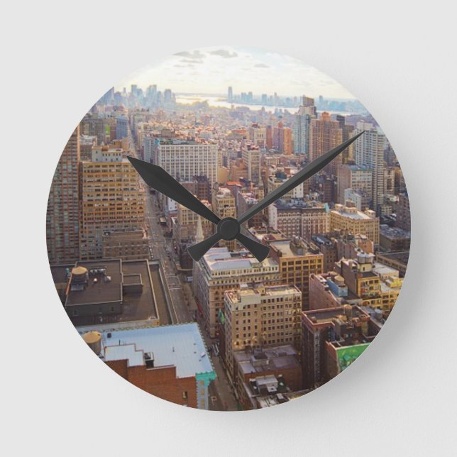 New York City Runde Wanduhr (Vorderseite)