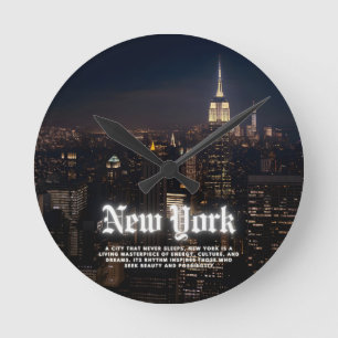 New York City Runde Wanduhr