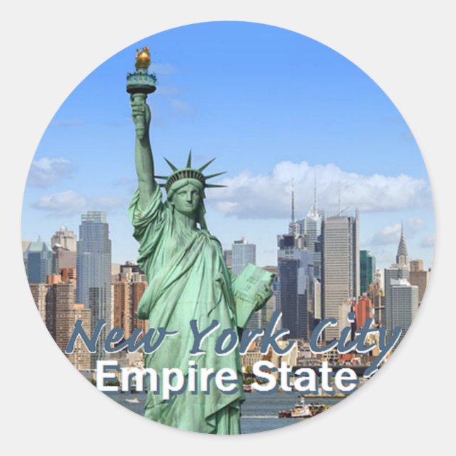 New York City Runder Aufkleber (Vorderseite)