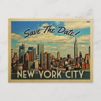 New York City Save the Date Vintag NYC Wedding