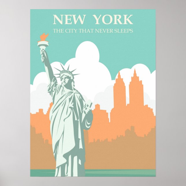 New York City schläft nie Vintag Poster (Vorne)