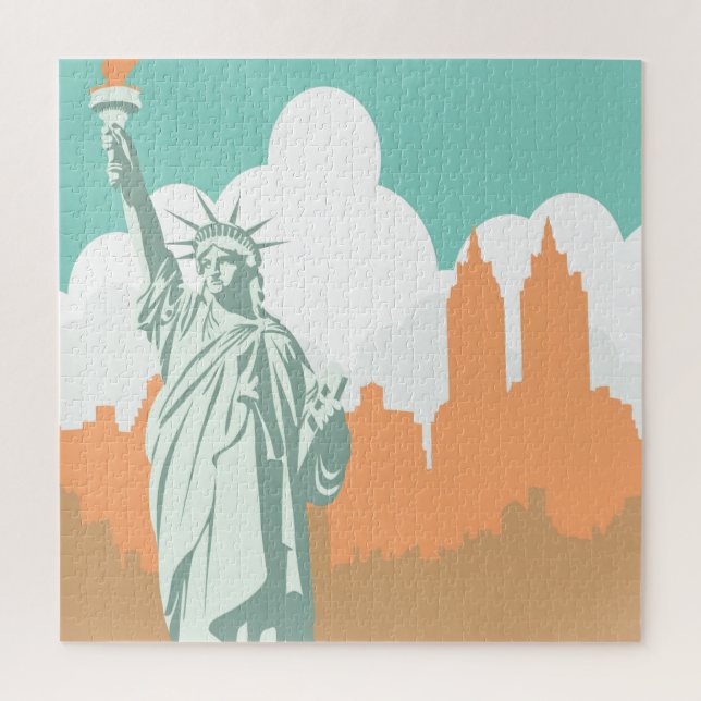 New York City schläft nie Vintag Puzzle (Vertikal)