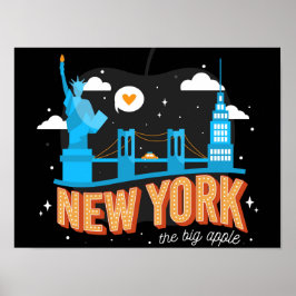 New York City Sehenswürdigkeit Poster