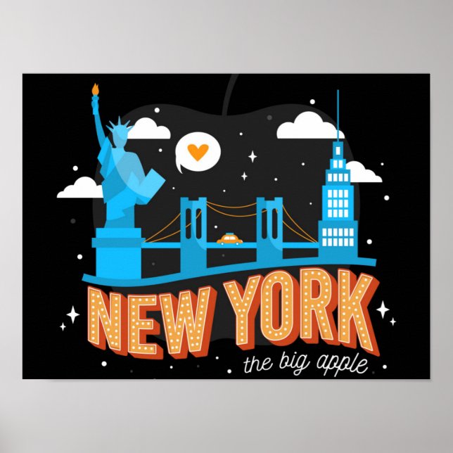 New York City Sehenswürdigkeit Poster (Vorne)