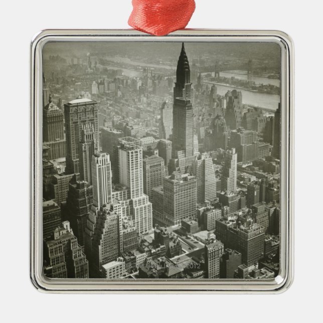 New York City Silbernes Ornament (Vorne)