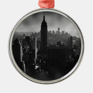 New York City Silbernes Ornament