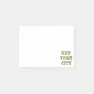 New York City Silver Gold Glitzer Post-it Klebezettel