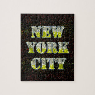 New York City Silver Gold Glitzer Puzzle
