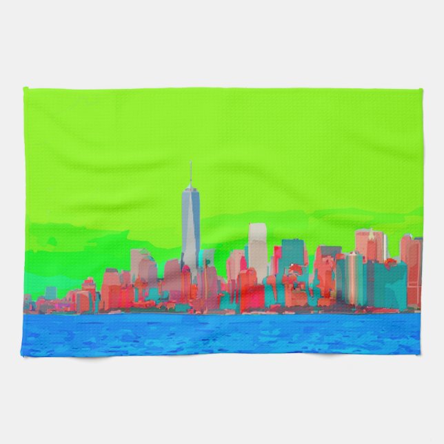 New York City Sky Line Geschirrtuch (Horizontal)