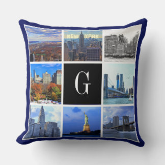 New York City Skyline 8 Image Foto Collage Kissen
