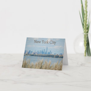 New York City Skyline-Ansicht von der Meadow Note Dankeskarte