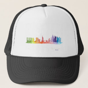 NEW YORK CITY Skyline Aquarell farbenfroh  Truckerkappe
