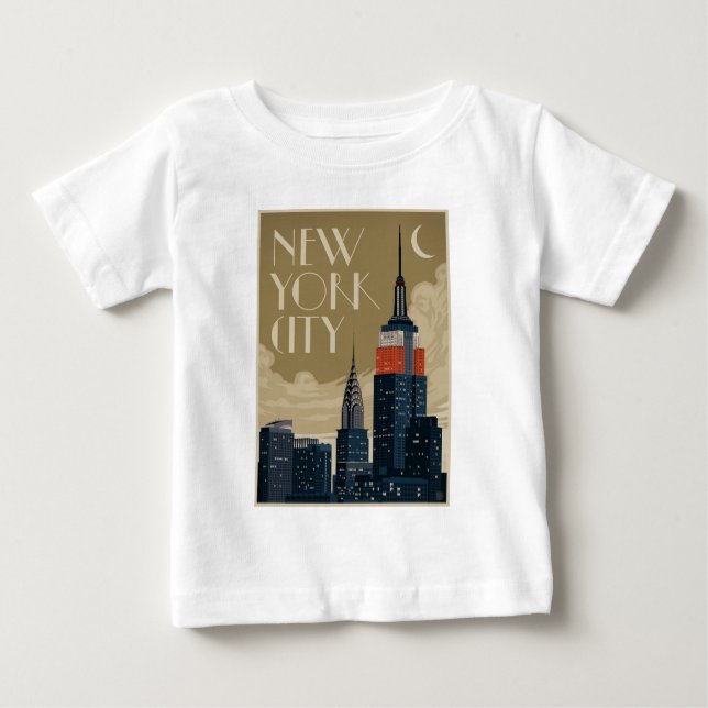 New York City Skyline Baby T-shirt (Vorderseite)