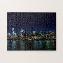 New York City Skyline bei NIght | Benutzerdefinier Puzzle