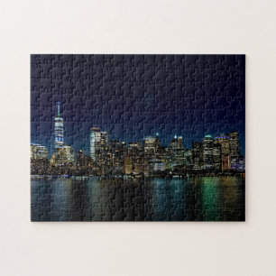 New York City Skyline bei NIght   Benutzerdefinier Puzzle