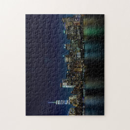 New York City Skyline bei NIght | Benutzerdefinier Puzzle