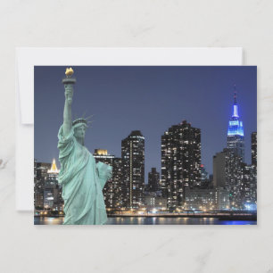 New York City Skyline bei Night Lights, Midtown Ma