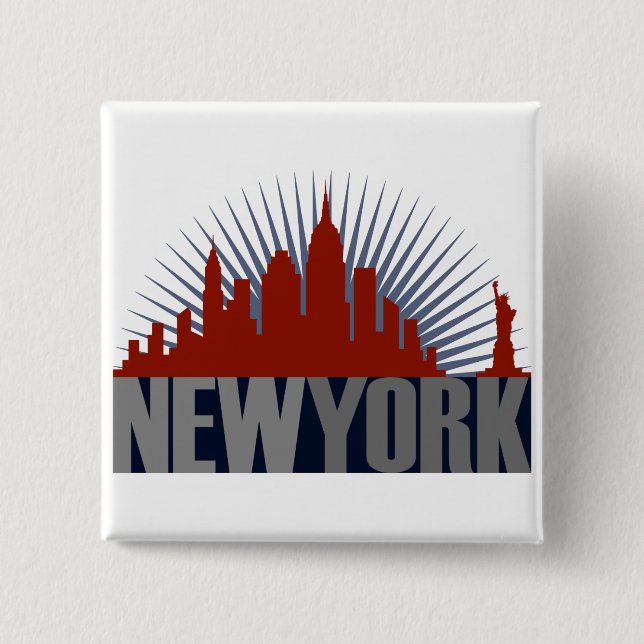 New York City Skyline Button (Vorderseite)